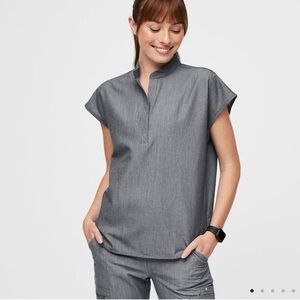 Figs Gray Rafaela Oversized Scrub Top